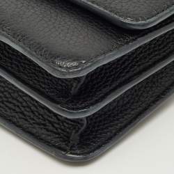 Pre Owned حقيبة كتف توري برش بريتن جلد أسود