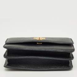 Pre Owned حقيبة كتف توري برش بريتن جلد أسود