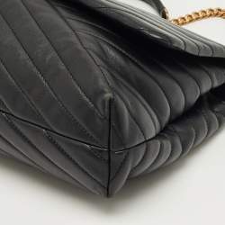 Pre Owned Tory Burch Black Quilted Leather Kira Shoulder Bag