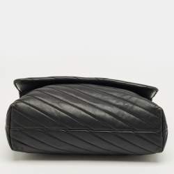 Pre Owned Tory Burch Black Quilted Leather Kira Shoulder Bag