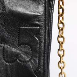 Pre Owned Tory Burch Black Quilted Leather Alexa Tote