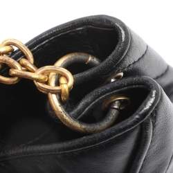 Pre Owned Tory Burch Black Quilted Leather Alexa Tote