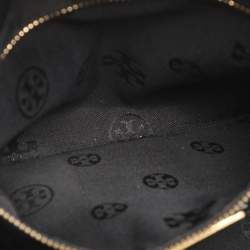 Pre Owned Tory Burch Black Quilted Leather Alexa Tote