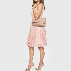 Pre Owned Tory Burch Pink Quilted Leather Kira Shoulder Bag