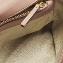 Pre Owned Tory Burch Pink Quilted Leather Kira Shoulder Bag
