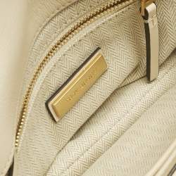 Pre Owned Tory Burch Beige/Yellow Quilted Leather Floral Kira Shoulder Bag