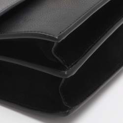 Pre Owned Tory Burch Black Leather and Suede Miller Shoulder Bag