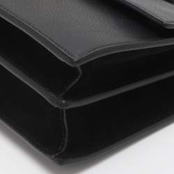 Pre Owned Tory Burch Black Leather and Suede Miller Shoulder Bag