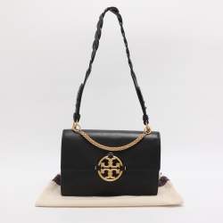 Pre Owned Tory Burch Black Leather and Suede Miller Shoulder Bag
