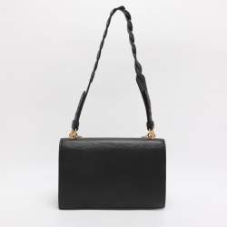 Pre Owned Tory Burch Black Leather and Suede Miller Shoulder Bag