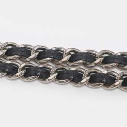 Pre Owned Tory Burch Mercer Blue Leather Shoulder Bag