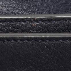 Pre Owned Tory Burch Mercer Blue Leather Shoulder Bag