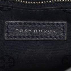 Pre Owned Tory Burch Mercer Blue Leather Shoulder Bag