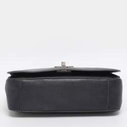 Pre Owned Tory Burch Mercer Blue Leather Shoulder Bag