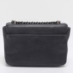 Pre Owned Tory Burch Mercer Blue Leather Shoulder Bag