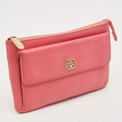 مملوكة مسبقًا Tory Burch Robinson Pink Leather Clutch