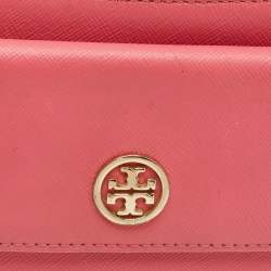 مملوكة مسبقًا Tory Burch Robinson Pink Leather Clutch