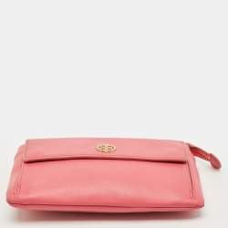 مملوكة مسبقًا Tory Burch Robinson Pink Leather Clutch