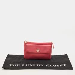 مملوكة مسبقًا Tory Burch Robinson Pink Leather Clutch