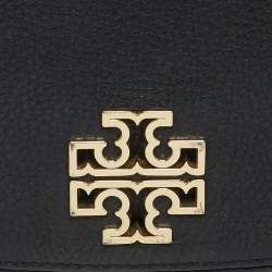 مملوكة مسبقًا حقيبة كروس توري برش بريتن صغيرة جلد أسود