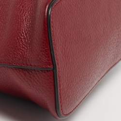 Pre Owned Tory Burch Robinson Dome Red Leather Satchel