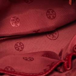 Pre Owned Tory Burch Robinson Dome Red Leather Satchel