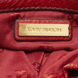 Pre Owned Tory Burch Robinson Dome Red Leather Satchel