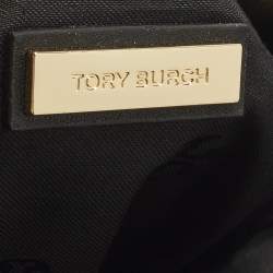 مملوكة مسبقًا Tory Burch Brown/Black Leopard Print Calfhair and Leather Zip Around Shoulder Bag