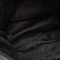 مملوكة مسبقًا Tory Burch Brown/Black Leopard Print Calfhair and Leather Zip Around Shoulder Bag