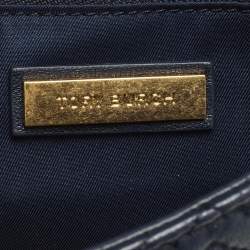 مملوكة مسبقًا Tory Burch Fleming Small Navy Blue Leather Shoulder Bag
