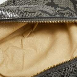 مملوكة مسبقًا حقيبة كتف توري برش ريفا سويدي بنقشة البيثون الرمادي