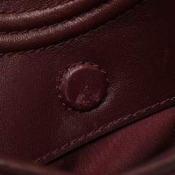 مملوكة مسبقًا Tory Burch Fleming Small Burgundy Leather Shoulder Bag