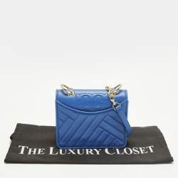 Pre Owned حقيبة كتف توري برش اليكسا جلد أسود