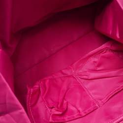 Pre Owned Tory Burch Ella Large Pink Nylon and Patent Leather Tote