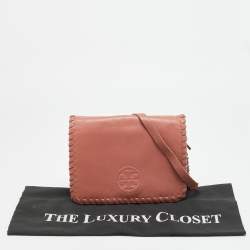 مملوكة مسبقًا Tory Burch Marion Old Rose Leather Shoulder Bag