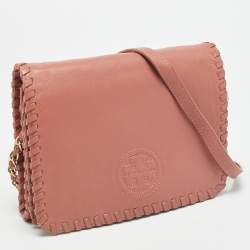 مملوكة مسبقًا Tory Burch Marion Old Rose Leather Shoulder Bag