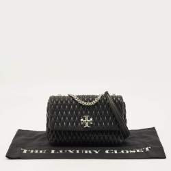 مملوكة مسبقًا حقيبة كتف توري برش كيرا صغيرة قش كروشيه بيج