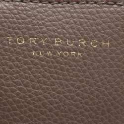 مملوكة مسبقًا حقيبة يد توري برش بيري جلد بني صغيرة