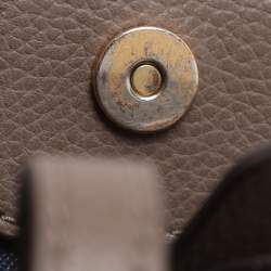 مملوكة مسبقًا حقيبة يد توري برش بيري جلد بني صغيرة