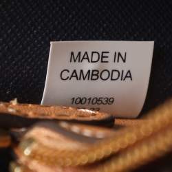 مملوكة مسبقًا حقيبة يد توري برش بيري جلد بني صغيرة