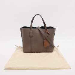 مملوكة مسبقًا حقيبة يد توري برش بيري جلد بني صغيرة