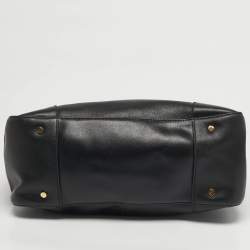 مملوكة مسبقًا Tory Burch Robinson Double Zip Large Black Leather Tote