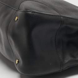 مملوكة مسبقًا Tory Burch Robinson Double Zip Large Black Leather Tote