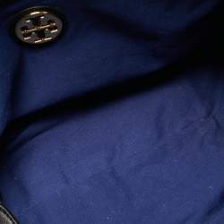 مملوكة مسبقًا Tory Burch Robinson Double Zip Large Black Leather Tote