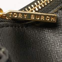 مملوكة مسبقًا Tory Burch Robinson Double Zip Large Black Leather Tote