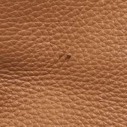 مملوكة مسبقًا حقيبة يد توتس توري برتش ماريون جلد بني مع خياطة جلدية