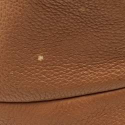 مملوكة مسبقًا حقيبة يد توتس توري برتش ماريون جلد بني مع خياطة جلدية