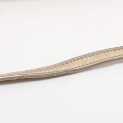 Pre Owned Tory Burch Britten Gold Leather Flap Crossbody Bag