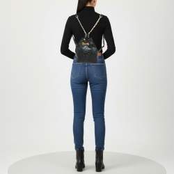 مملوكة مسبقًا حقيبة ظهر توري برش فليمنغ سلسلة صغيرة جلد أسود