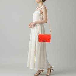 مملوكة مسبقًا حقيبة كتف توري برش كيرا غطاء مغلف جلدية حمراء